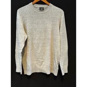 Men’s H&M Slim Fit Gray Long Sleeve Lightweight Sweater Sz M